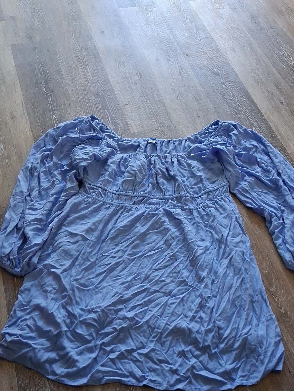 Old Navy Light Blue Peasant Tunic Top